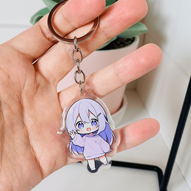 Porte-clés Purple « Say Hi ! »