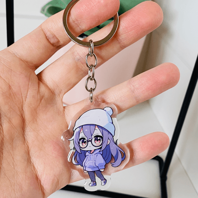 Porte-clés Purple Geek
