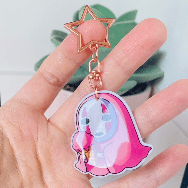 Porte-clés Pink No Face 