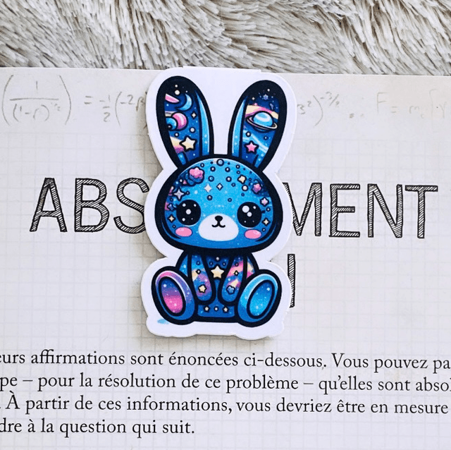 Marque-pages Magnétique Lapin Céleste 