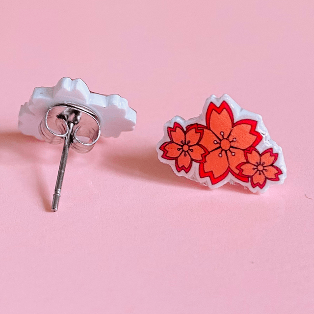 Boucles d’oreilles Fleurs de Sakura 