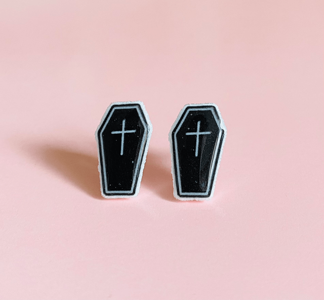 Boucles d’oreilles Coffin Black