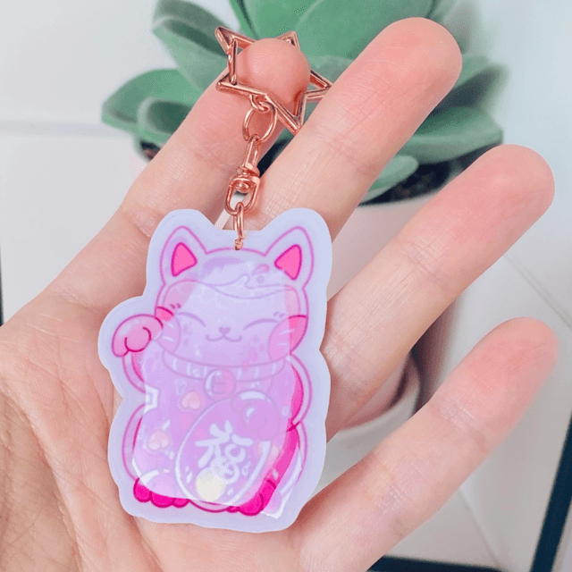 Porte-clés Maneki Neko Sakura