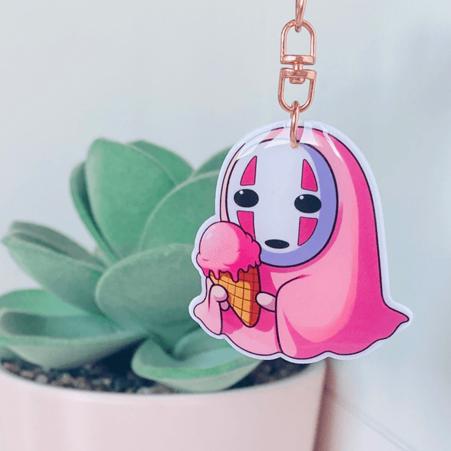 Porte-clés Pink No Face 