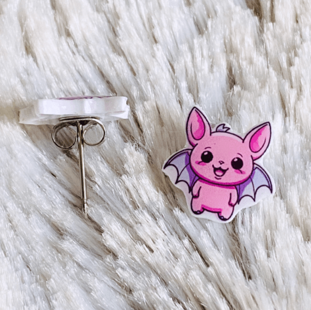 Boucles d’oreilles Pink Bat