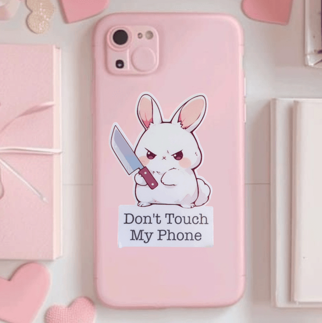 Sticker Don’t Touch My Phone Bunny