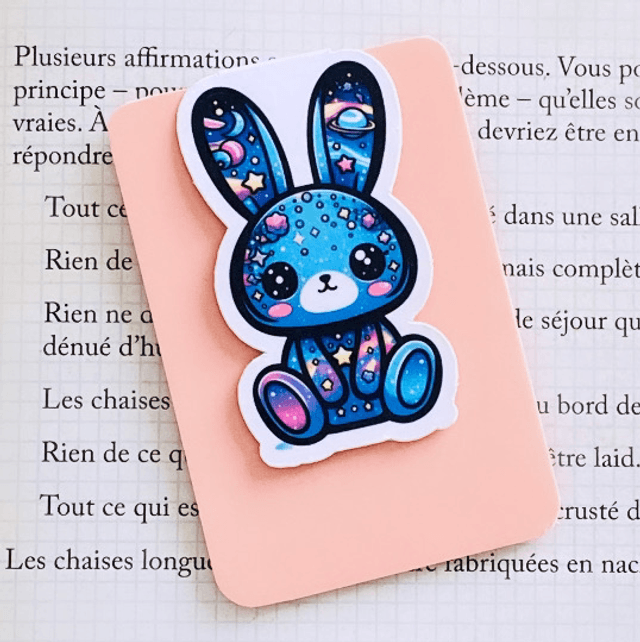 Marque-pages Magnétique Lapin Céleste 