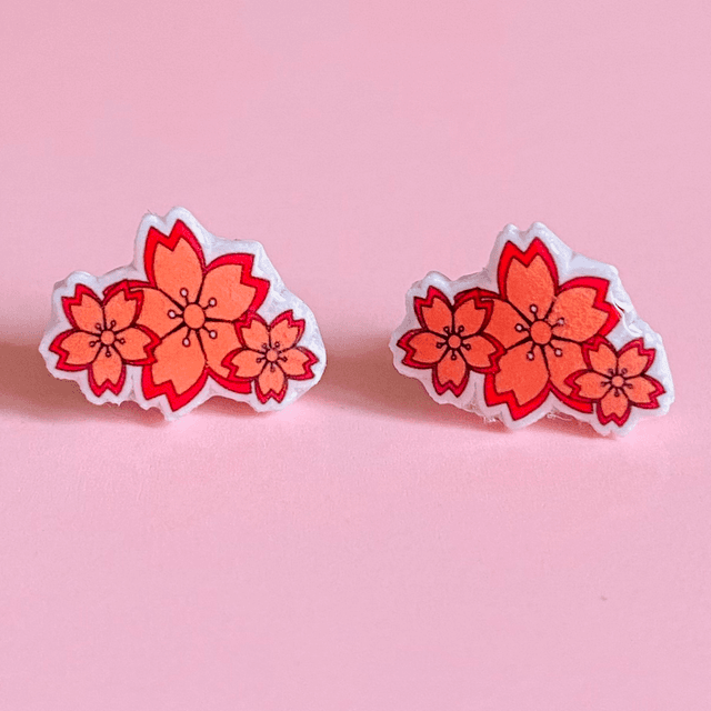 Boucles d’oreilles Fleurs de Sakura 