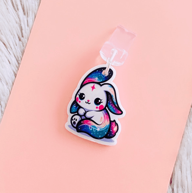 Charm Lapin Celeste Blanc