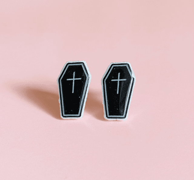 Boucles d’oreilles Coffin Black