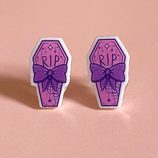 Boucles d’oreilles Goth Coffin