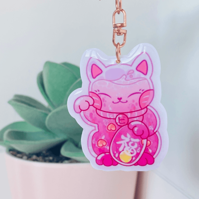 Porte-clés Maneki Neko Sakura