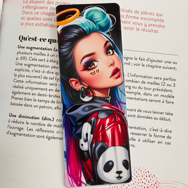 Marque-pages Kawaii Panda Girl